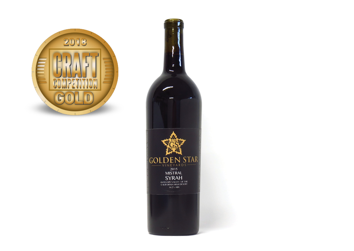 Golden Star Vineyards Mistral Syrah 2015