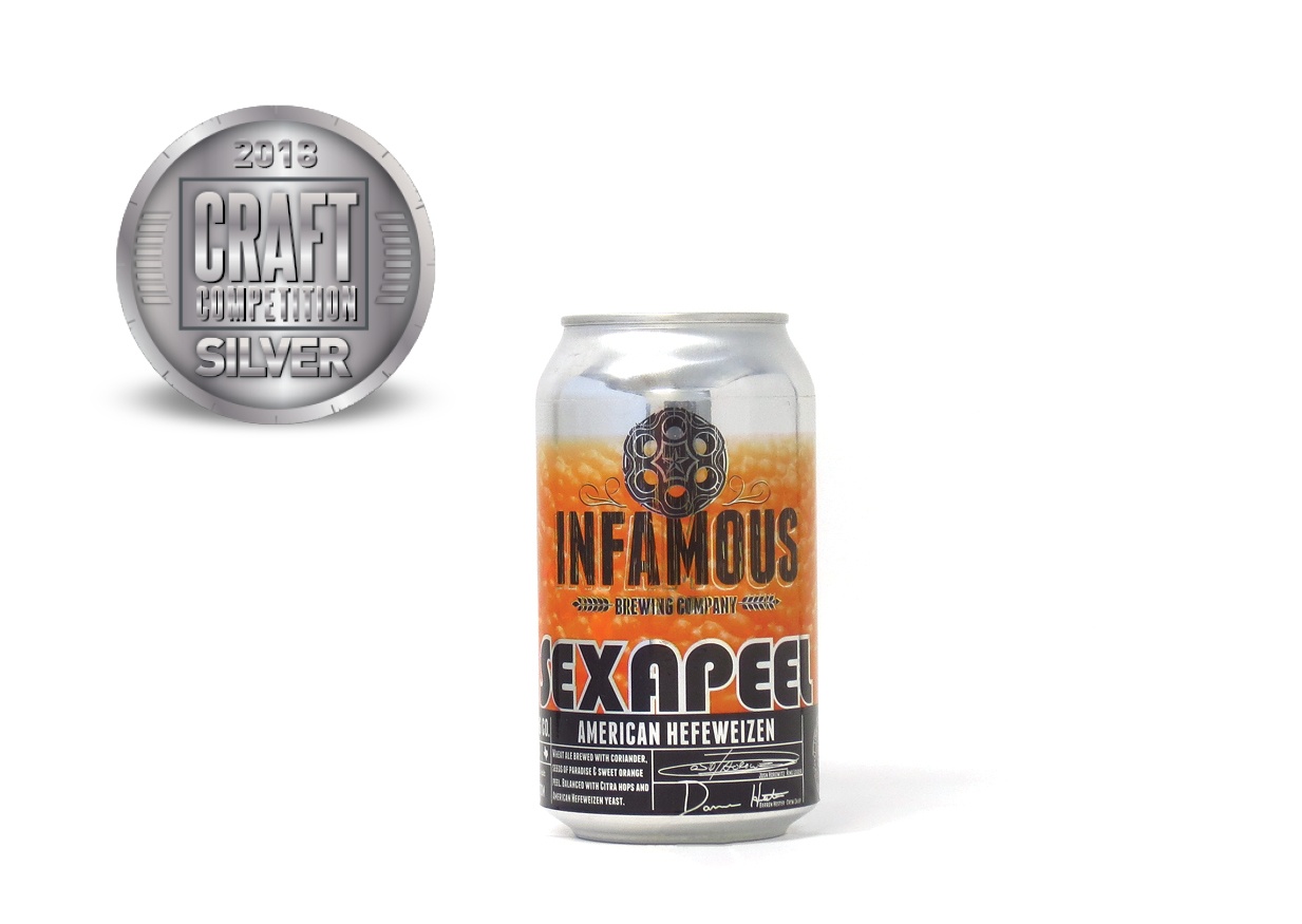 Infamous Brewing Company Sex A Peel American Hefeweizen